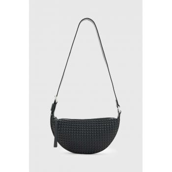 AllSaints poseta de piele Half culoarea negru