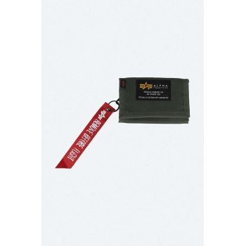 Alpha Industries portofel Crew Wallet culoarea verde 196928.01-OLIWKOWY