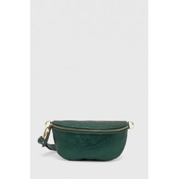 Answear Lab borseta de piele culoarea verde