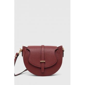 Answear Lab poseta de piele culoarea bordo