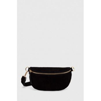 Answear Lab rinichi de piele intoarsa culoarea negru