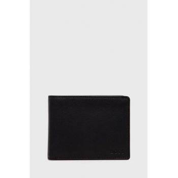 BOSS portofel de piele barbati, culoarea negru