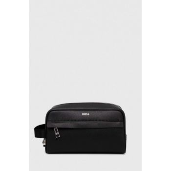 BOSS punga cosmetice culoarea negru