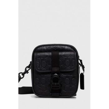 Coach borseta de piele barbati, culoarea negru
