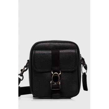 Coach borseta de piele barbati, culoarea negru