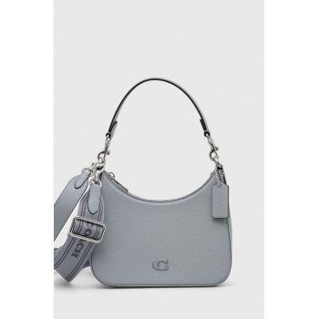 Coach borseta de piele culoarea gri