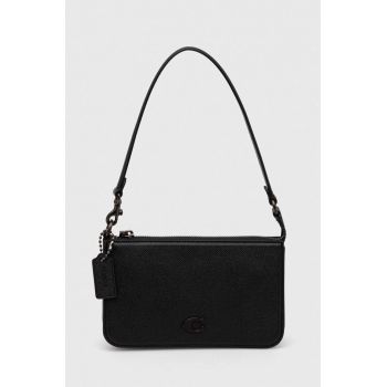 Coach borseta de piele culoarea negru