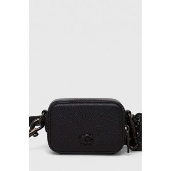 Coach borseta de piele culoarea negru