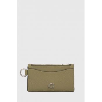Coach carcasa din piele culoarea verde