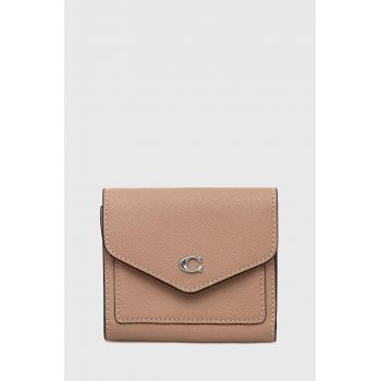 Coach portofel Wyn Small Wallet femei, culoarea bej