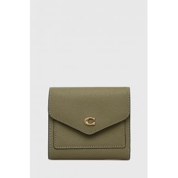 Coach portofel Wyn Small Wallet femei, culoarea verde