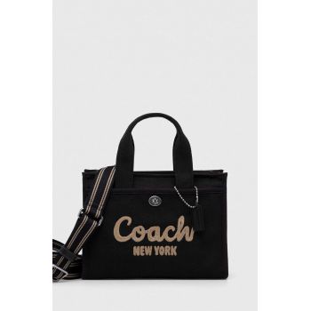 Coach poseta culoarea negru ieftina
