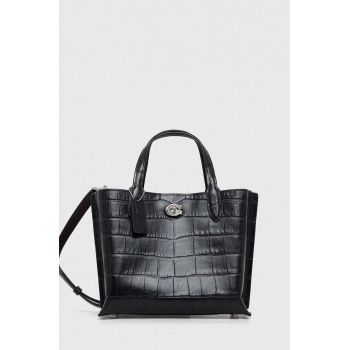 Coach poșetă Willow culoarea negru C8632 de firma originala