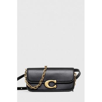 Coach poseta de piele culoarea negru