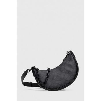 Coach poseta de piele culoarea negru