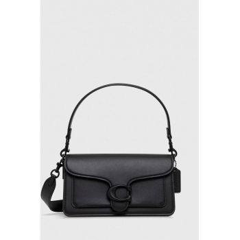 Coach poseta de piele culoarea negru