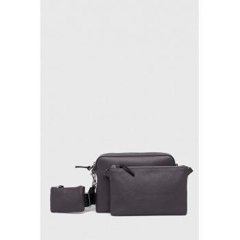 Coccinelle borseta de piele culoarea negru