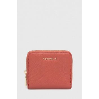Coccinelle portofel de piele femei, culoarea negru