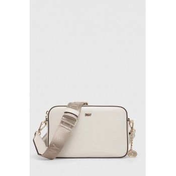 Dkny poseta de piele culoarea alb