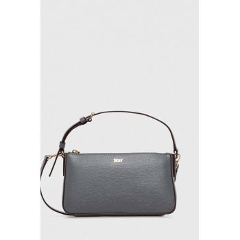 Dkny poseta de piele culoarea gri