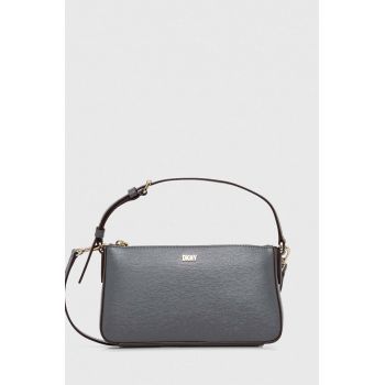 Dkny poseta de piele culoarea gri de firma originala