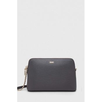 Dkny poseta de piele culoarea gri