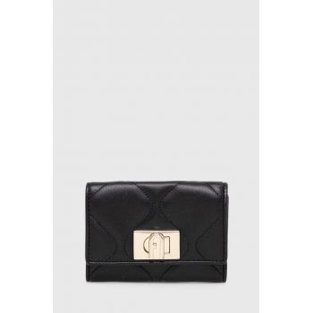 Furla portofel de piele femei, culoarea negru