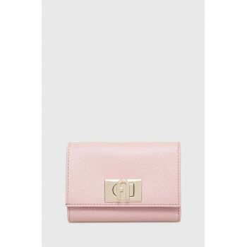 Furla portofel de piele femei, culoarea roz