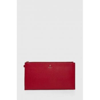 Furla poseta piele culoarea rosu