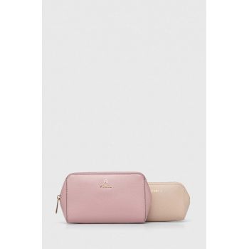 Furla punga cosmetice 2-pack culoarea roz la reducere