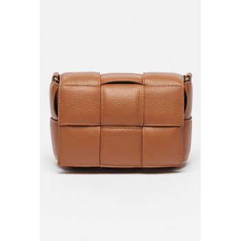 Geanta crossbody de piele cu bareta detasabila