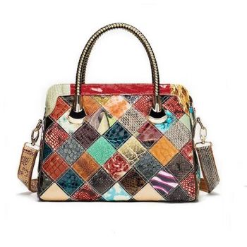 Geanta dama, April GT2063, piele naturala, Multicolor