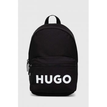 HUGO rucsac barbati, culoarea negru, mare, cu imprimeu