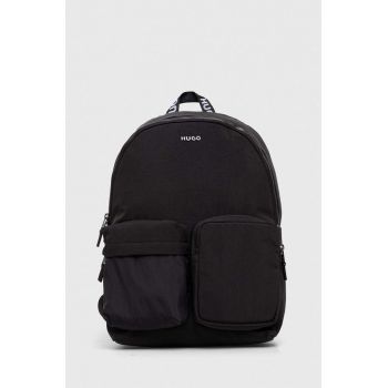 HUGO rucsac barbati, culoarea negru, mare, neted