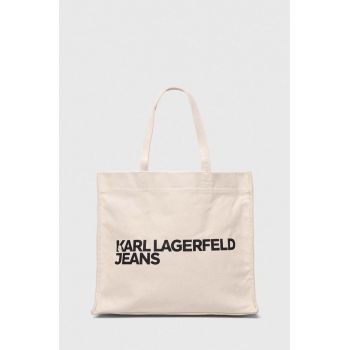 Karl Lagerfeld Jeans poseta culoarea bej