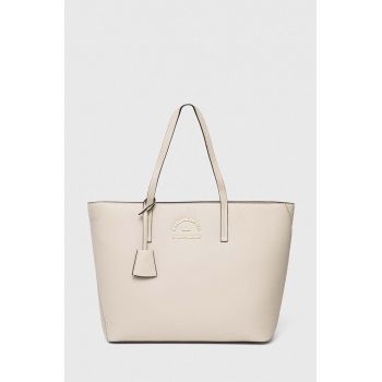 Karl Lagerfeld poseta culoarea bej