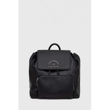 Karl Lagerfeld rucsac femei, culoarea negru, mic, cu imprimeu ieftin