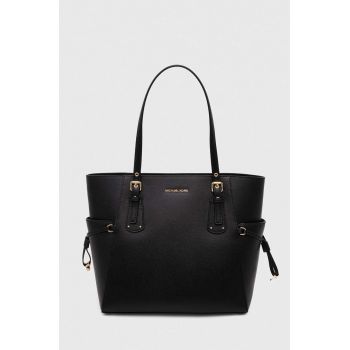 MICHAEL Michael Kors poseta de piele culoarea negru