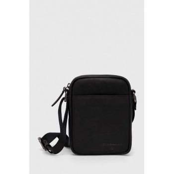 Strellson borseta de piele culoarea negru