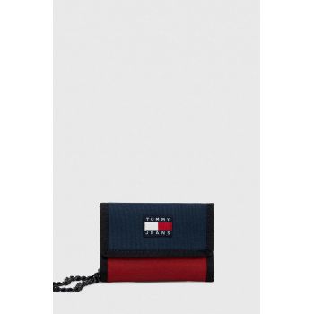 Tommy Jeans portofel barbati, culoarea albastru marin