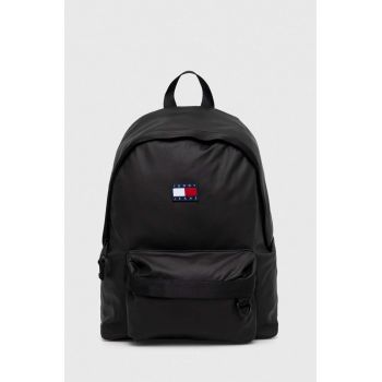 Tommy Jeans rucsac barbati, culoarea negru, mare, neted