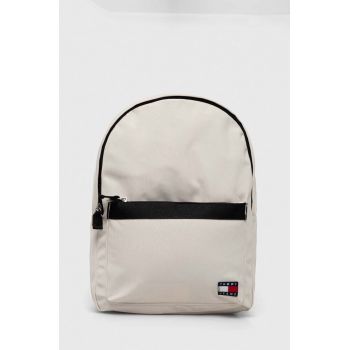 Tommy Jeans rucsac femei, culoarea bej, mic, uni AW0AW15816