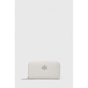 Armani Exchange portofel femei, culoarea alb