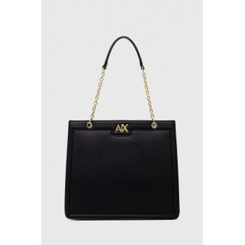 Armani Exchange poseta culoarea negru ieftina