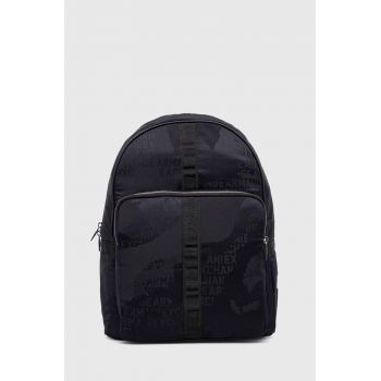 Armani Exchange rucsac barbati, culoarea albastru marin, mare, neted ieftin