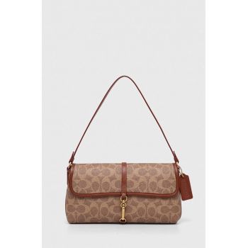 Coach poseta de piele culoarea maro
