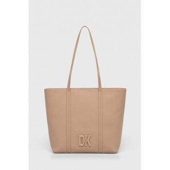 Dkny poseta de piele culoarea bej