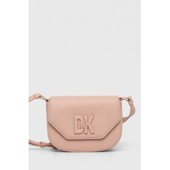 Dkny poseta de piele culoarea bej de firma originala