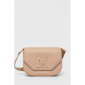 Dkny poseta de piele culoarea bej