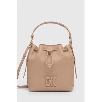 Dkny poseta de piele culoarea bej